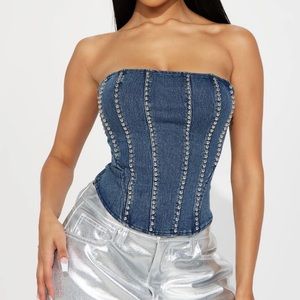 Rhinestone Corset Top